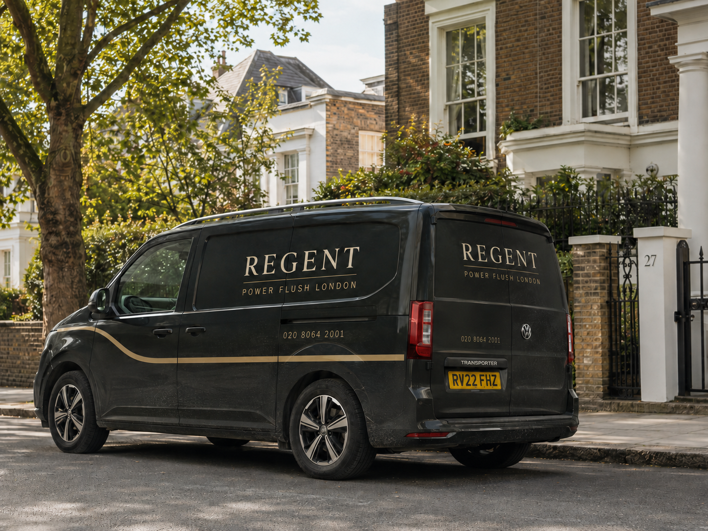 Regent Power Flush London work van in Richmond